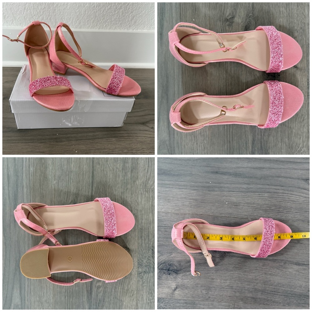 Pink Glitter Girls dress Sandals